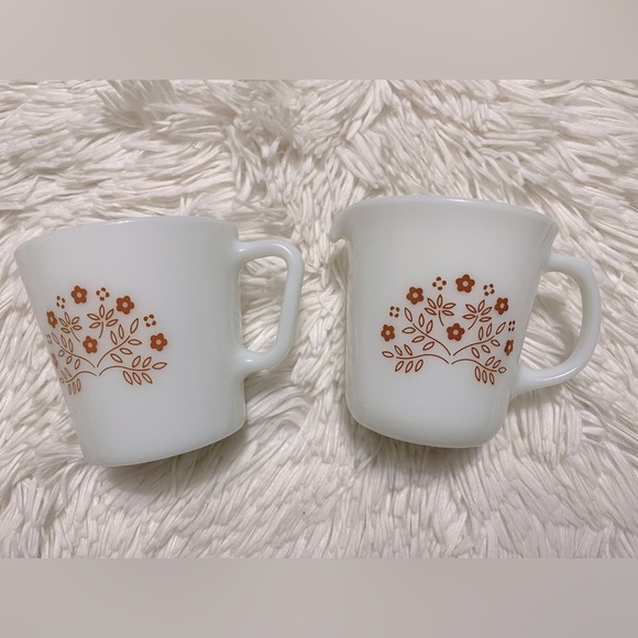 Vintage Pyrex “spring impression” coffee cream and mug. - Picture 1 of 3
